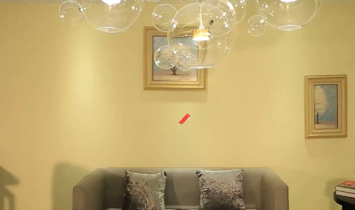 Multi-head Glass Ball Chandelier
